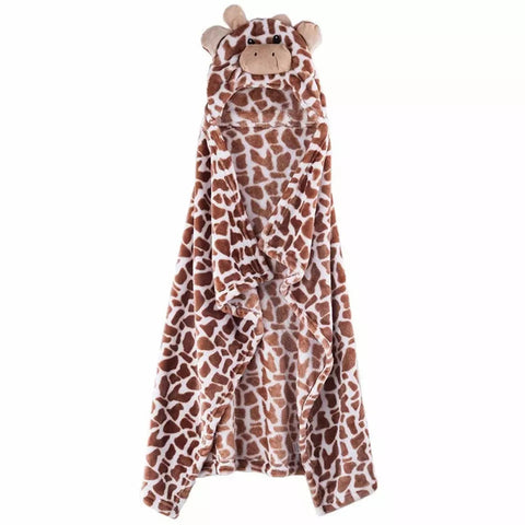 Kolaco - Hoodie Blanket - Brown - Giraffe