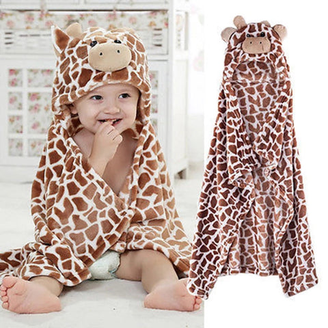 Kolaco - Hoodie Blanket - Brown - Giraffe