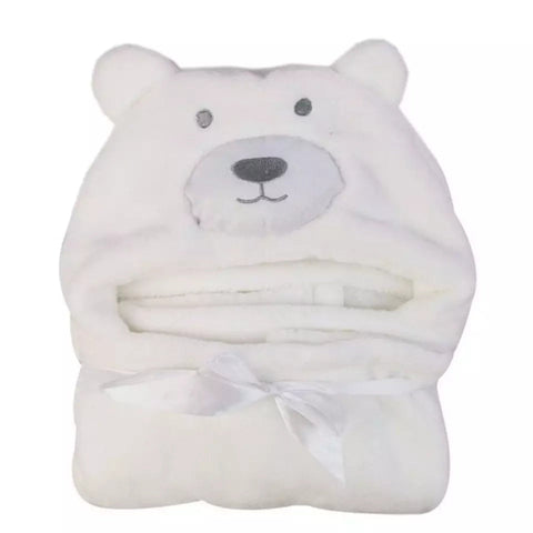 Kolaco - Hoodie Blanket - White - Bear