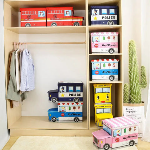 School Bus - Toy Box - Green
