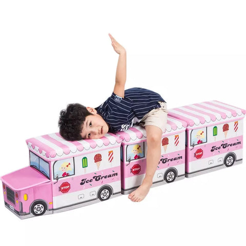 School Bus - Toy Box - Green