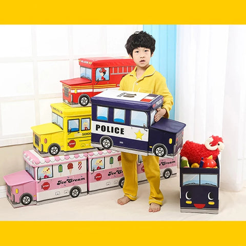 School Bus - Toy Box - Green