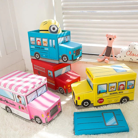 School Bus - Toy Box - Green