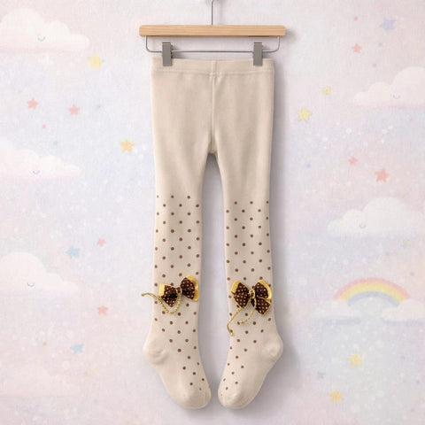 XUEYUR - Legging - Polka & Bow - Skin - (3-4 Years)