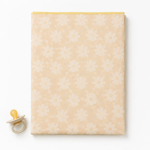 Baby Diaper Changing Mat - Yellow - Flowers & Circles