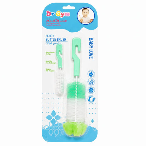 Feeder Cleaning Brush Set - 2 In 1 - Green - Dr Gym