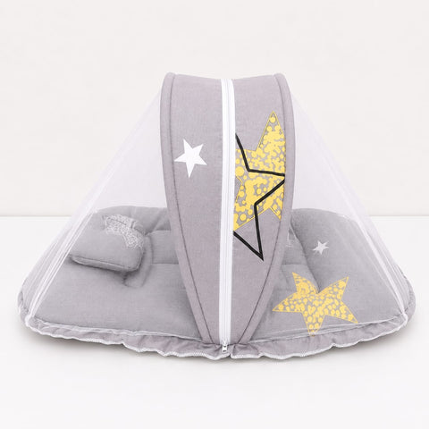 Mosquito Bed Net - Grey - Colorful Star - 26