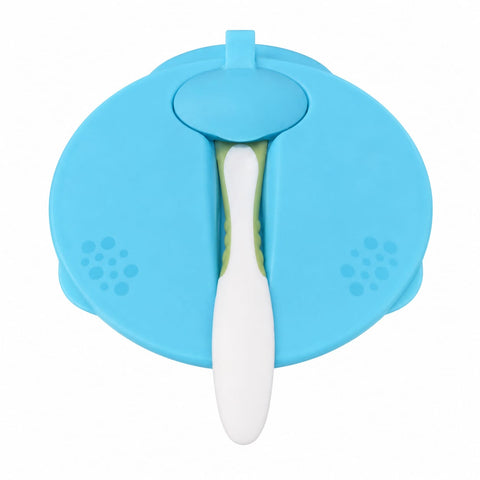 Infant Plastic Feeding Set - 2 Pieces - Blue
