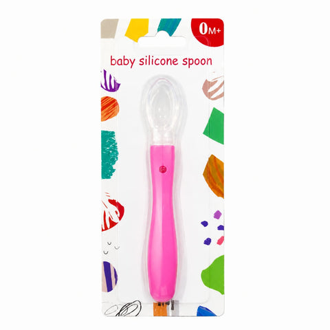 Baby Silicone Spoon - Pink