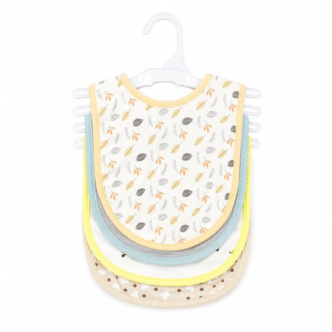 Pack of 5 Infant Bibs - Skin - Leaves