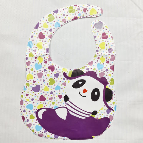 Baby Bib - Purple - Hearts