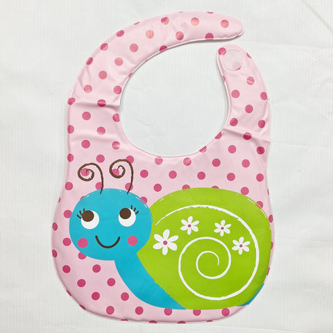 Baby Bib - Pink - Snail