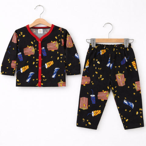 TBS - Cotton Jersey - Night Suit - Black - Party - 26