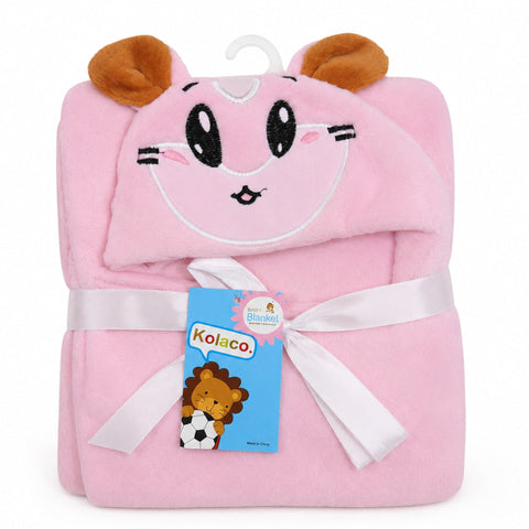 Kolaco - Hoodie Blanket - Pink & Brown - Eyes