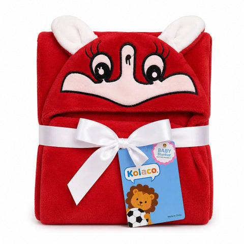 Kolaco - Hoodie Blanket - Red - Animal