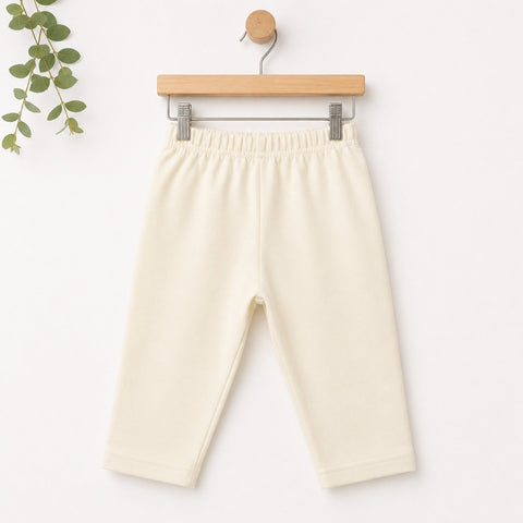 Cotton Interlock Causal Wear Trouser - Cream - Plain (6-9 Months)