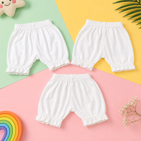 Long Infant Girls Panties - Pack of 3 - White