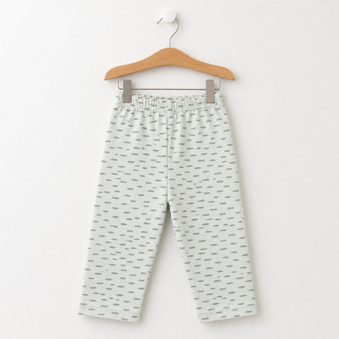 Cotton Jersey Causal Wear Trouser - Grey - Paint (3-6 Months)