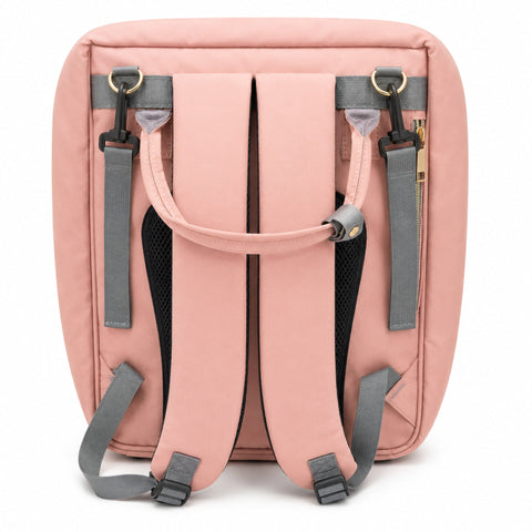 Waterproof Baby Bed & Bag - Pink & Grey - Love Queen