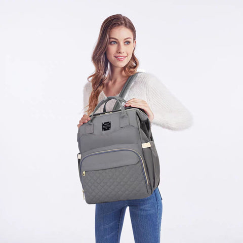 Waterproof Baby Bed & Bag - Grey - Love Queen
