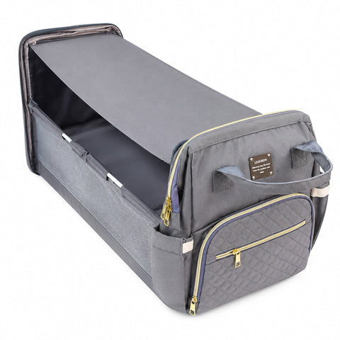Waterproof Baby Bed & Bag - Grey - Love Queen