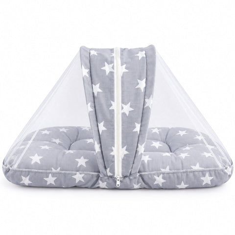 Baby Mosquito Bed Net Grey Twinkle | Protective Baby Sleeping Bed Net