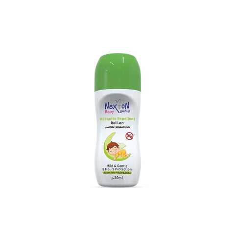 Nextion baby roll-on deodorant bottle on a white background