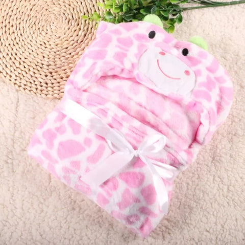 Kolaco - Hoodie Blanket - Pink - Cow