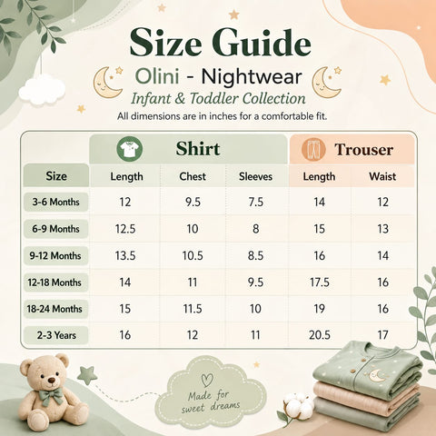 Winter Baby Night Suit Mint Stripes – Super Stretchable Rib Fabric | Warm Kids Sleepwear | OLINI