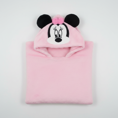 Pink Minnie Mouse Baby Hooded Blanket