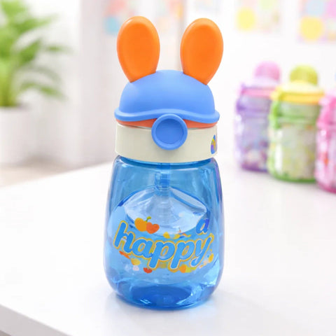 Happy - Straw Sippy Cup - Blue - 550 ML