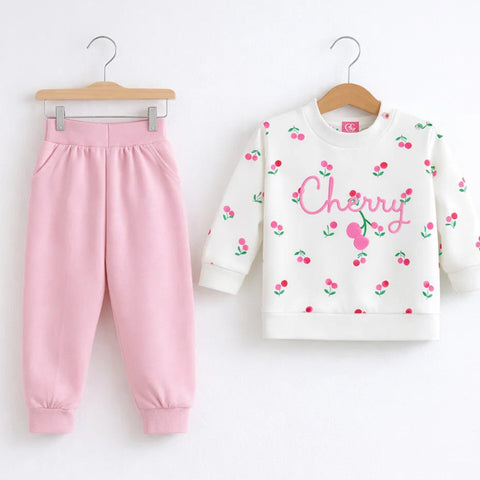 ND - 2 Pieces - Suit Set - Pink - Cherry