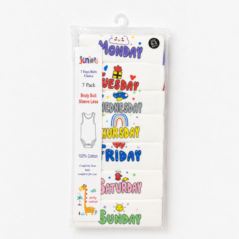 Junior's - Cotton Jersey - Pack of 7 Onesies - All Days
