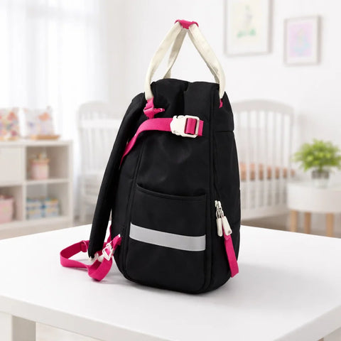 QISEMAO - Waterproof Diaper Backpack - Black