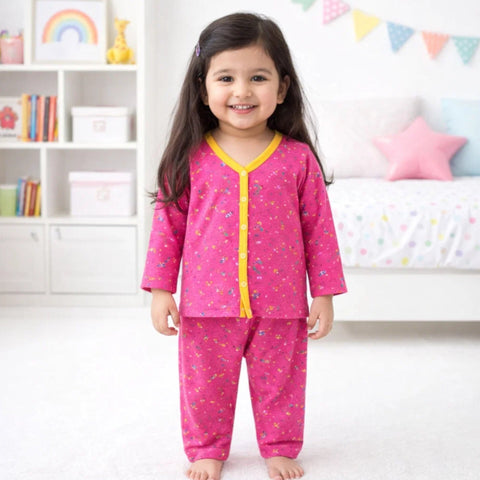 TBS - Cotton Jersey - Night Suit - Pink - Shine - 26