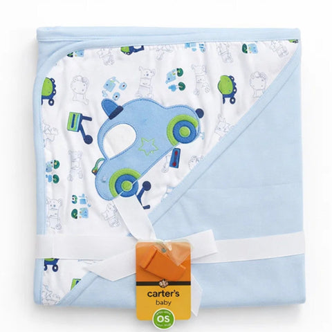 Carte - Hooded Cotton Wrap - Blue - Car