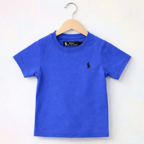 RL - Short Sleeve - Round Neck - T-Shirt - Blue