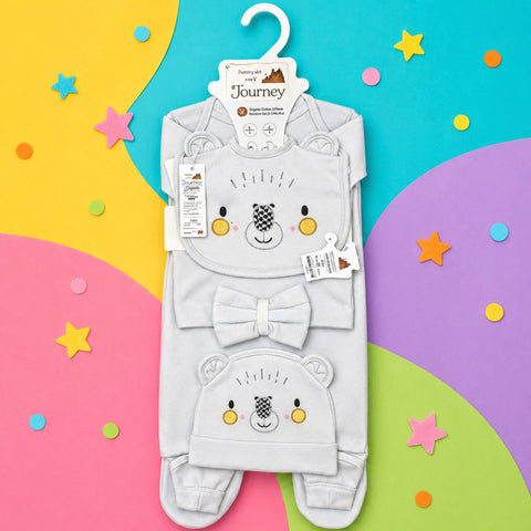 JL - Cotton Interlock - 10 Pieces - Sprinkle Bear - Starter Set - Grey