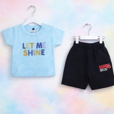 Joy - T-Shirt & Short - Blue - Shine