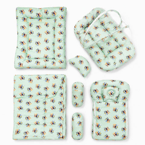 Newborn Bedding Set - 8 Pieces - Paw - Green