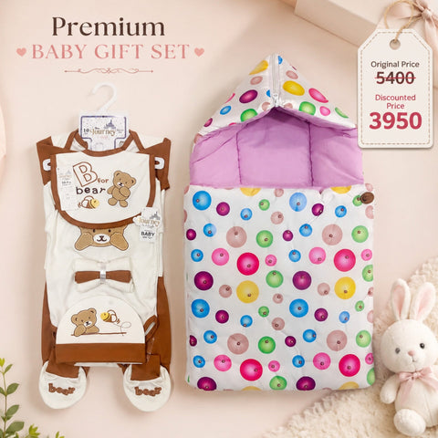 Newborn Welcome Bundle - Rust Bear Starter Set & Bubble Beads Carry Nest
