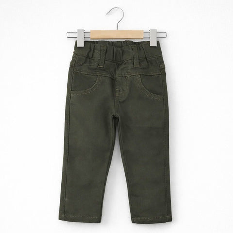 Royal - Elastic Jeans - Green - Plain - (1-5Y)
