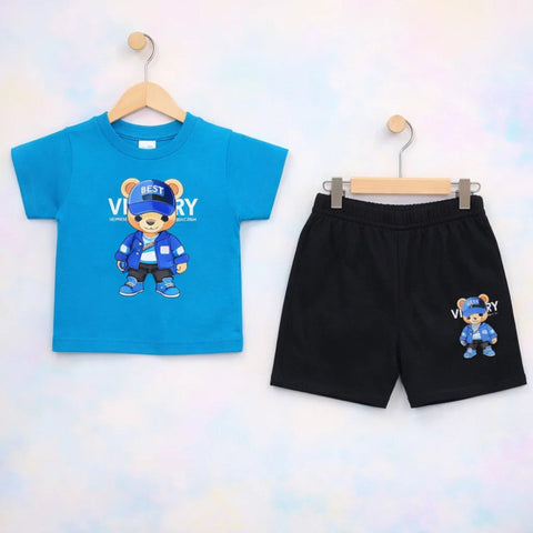 KM - T-Shirt & Short - Blue - Best Bear