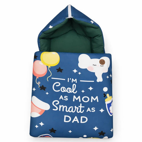Cotton - Hooded Carry Nest - Deep Blue - Cool Mom & Dad - 26