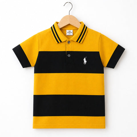 TA - Short Sleeve - Polo T-Shirt - Yellow & Black