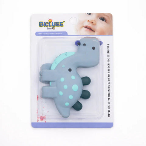 Flower Baby - Teether - Bluish Grey - Dinosaur