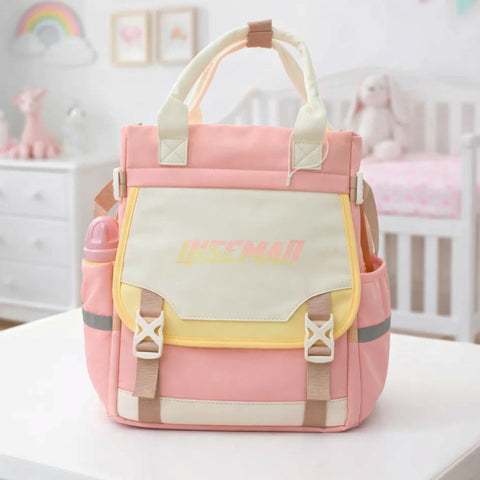 QISEMAO - Waterproof Diaper Backpack - Pink