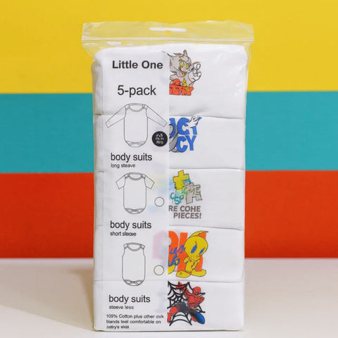 LO - Pack of 5 - Long Sleeve Bodysuits - Characters