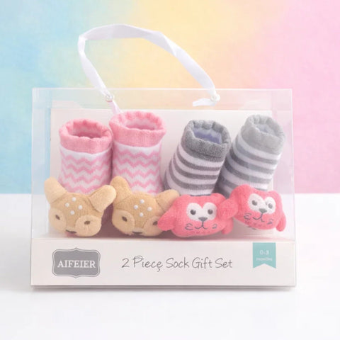 Aifeier - 2 Pieces - Booties Gift Set - (0-9 Months)