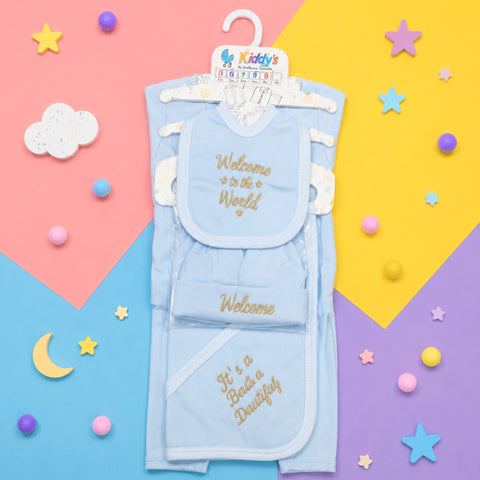 Newborn Welcome Starter Set - 5 Pieces - Blue - Kiddy's